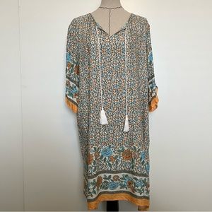 NWT Halife tassel tie neck tunic dress